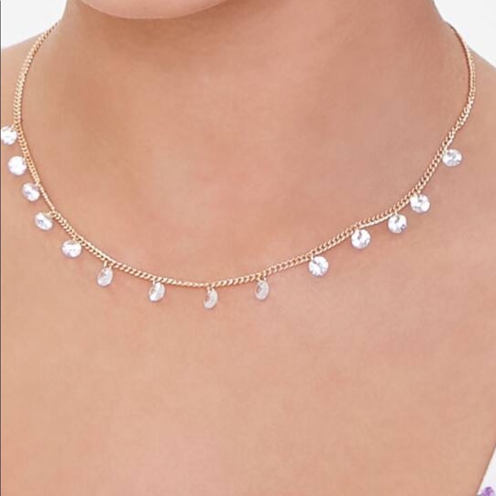 Dainty crystal necklace